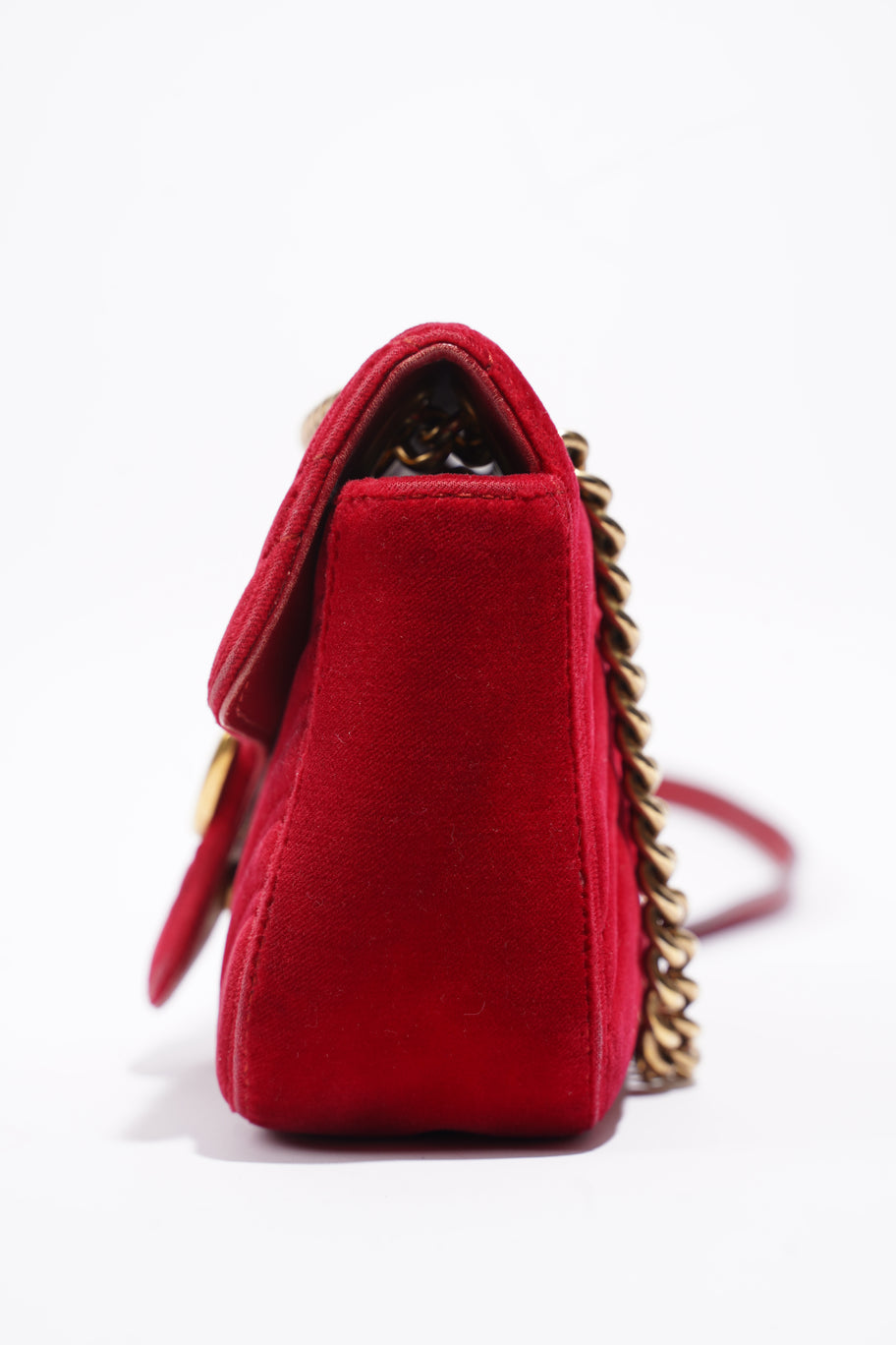 GG Marmont Bag Red Velvet Mini Image 3