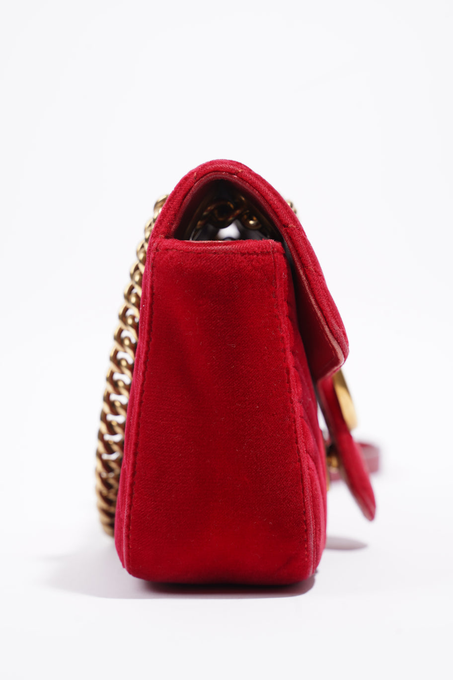 GG Marmont Bag Red Velvet Mini Image 5