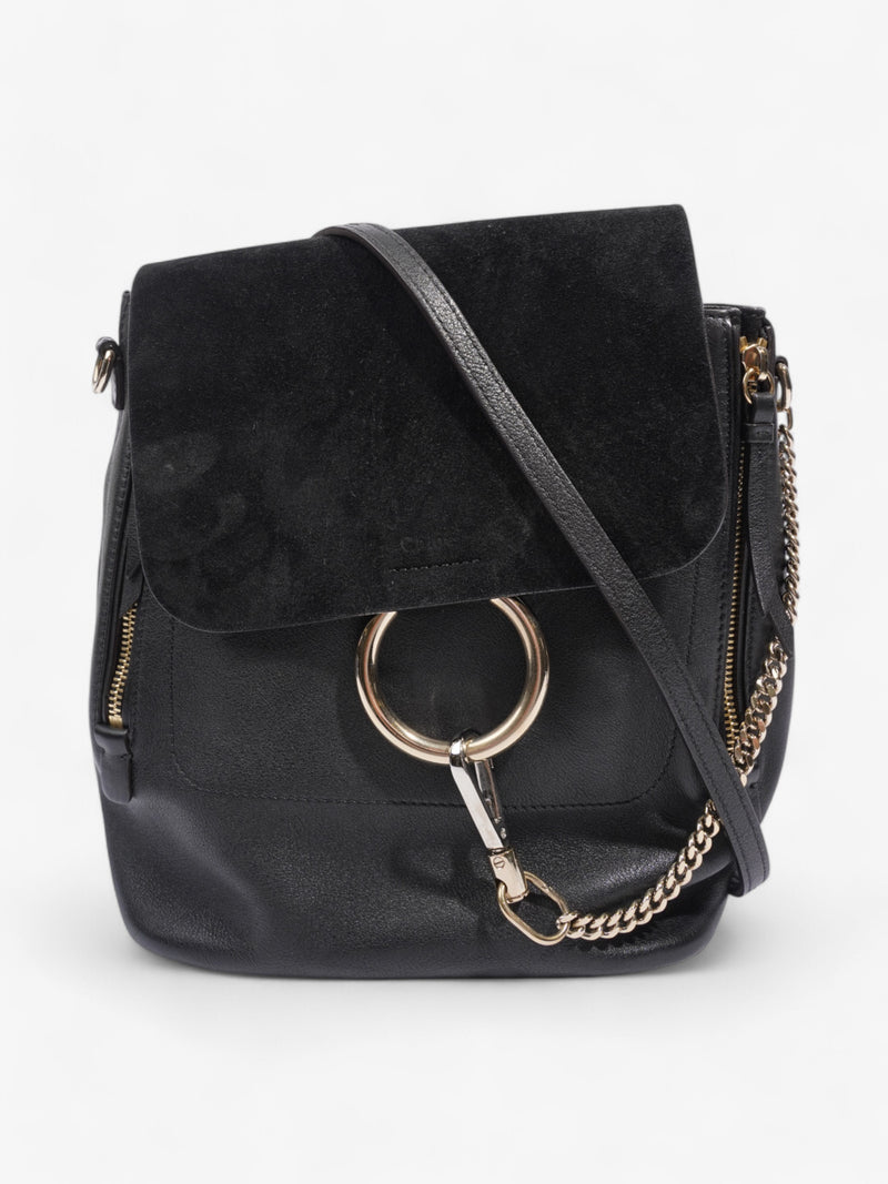  Chloe Faye Backback Black Leather Medium