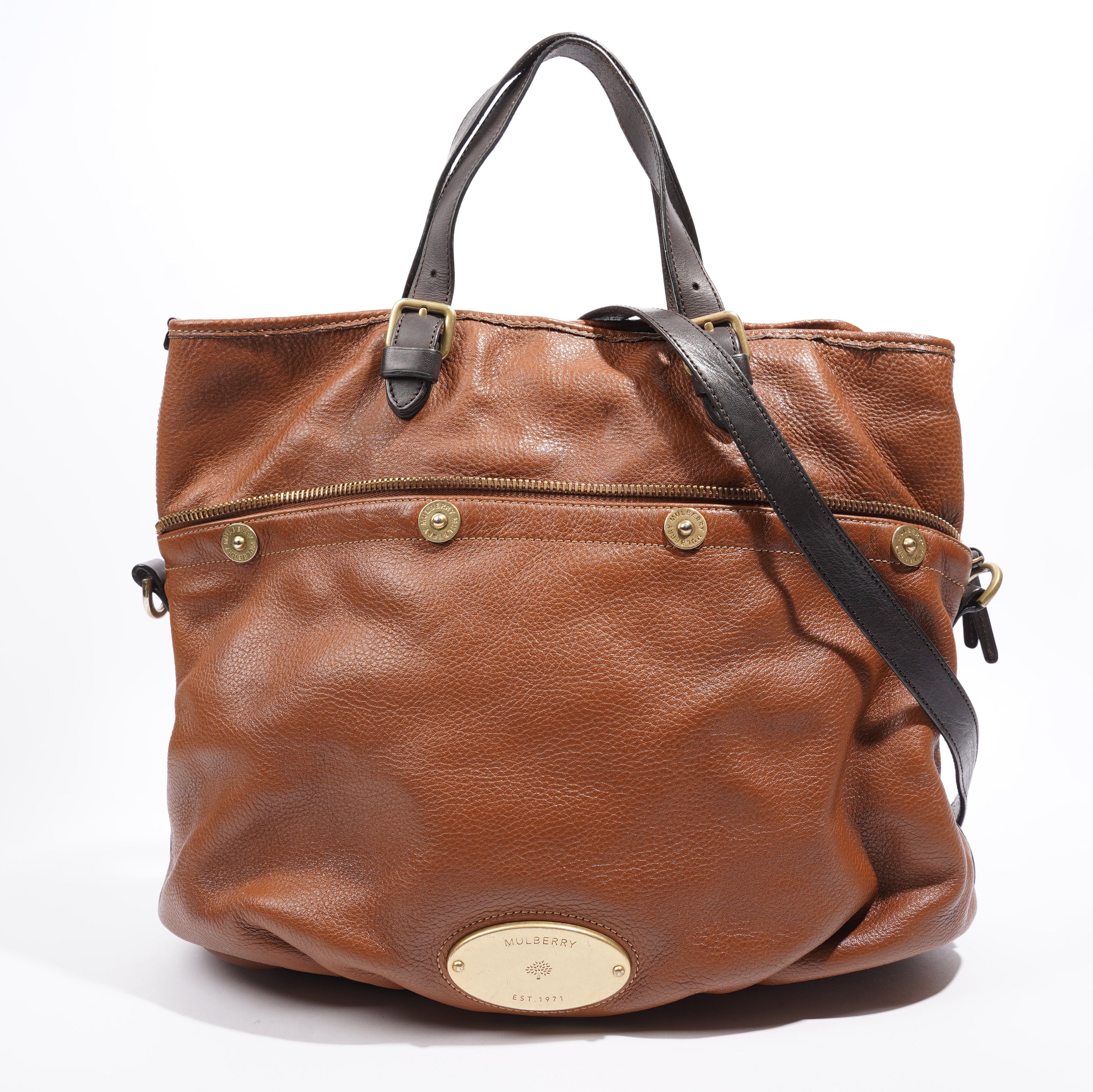 Mulberry Mitzy Tote Oak Calfskin Leather Luxe Collective