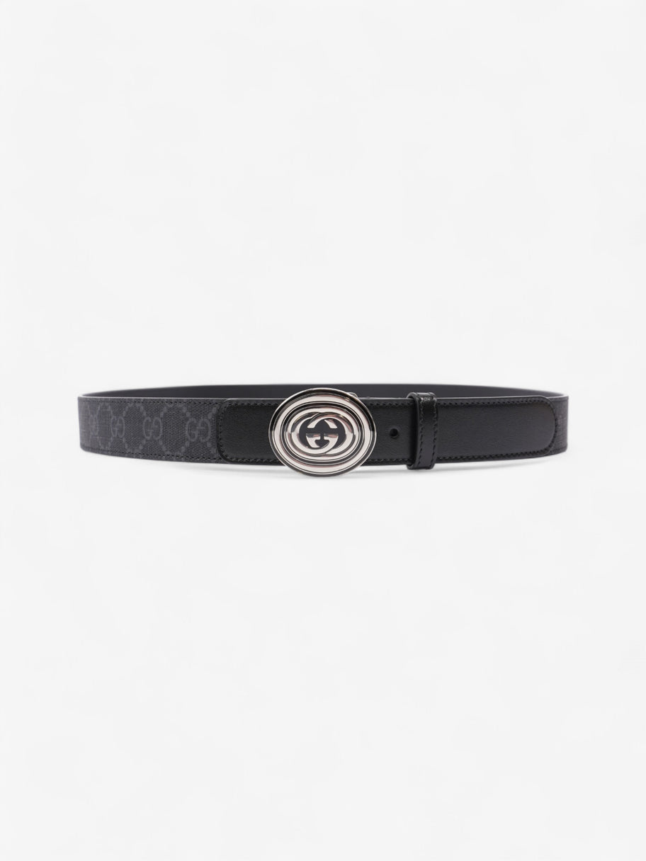 Gucci GG Interlocking Belt GG Supreme / Black / Gold Canvas 100cm / 40