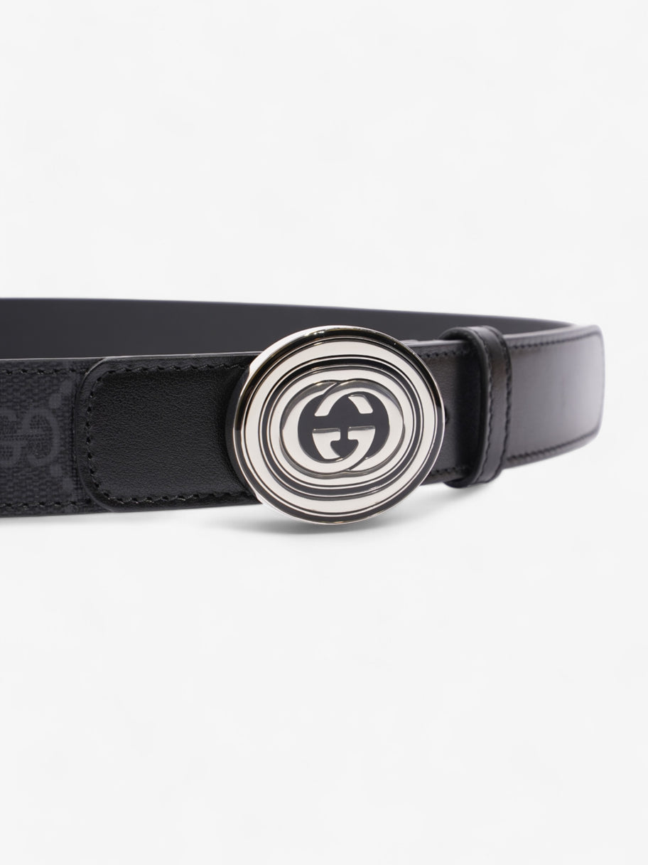 Gucci GG Interlocking Belt GG Supreme / Black / Gold Canvas 100cm / 40