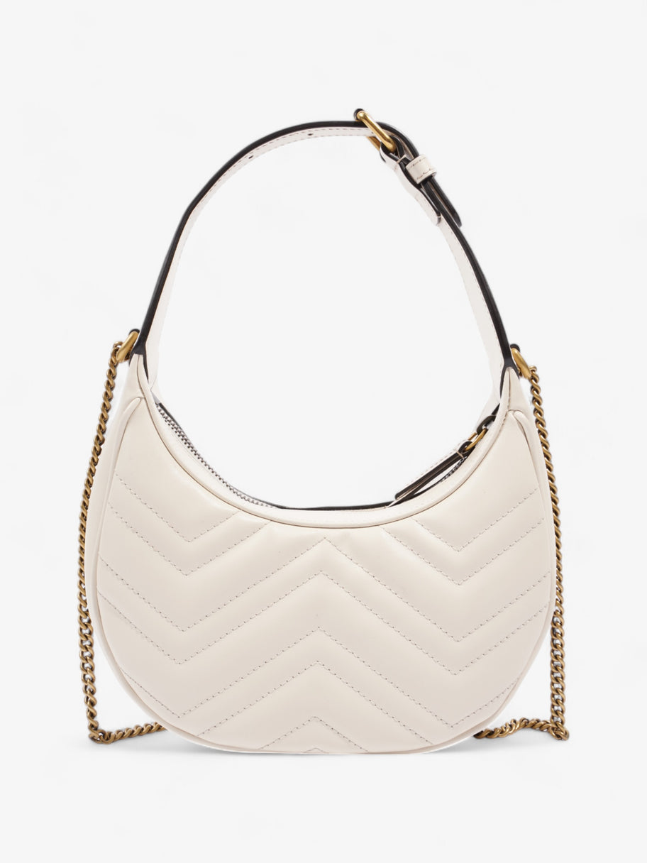 Gucci GG Marmont Shoulder Bag White Matelasse Leather Mini Image 4