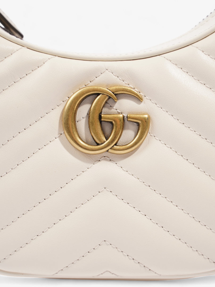 Gucci GG Marmont Shoulder Bag White Matelasse Leather Mini Image 7