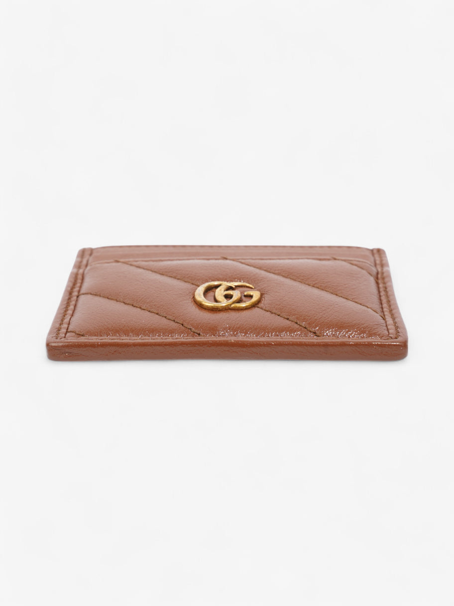 Gucci GG Marmont Card Case Brown Matelasse Leather Image 5