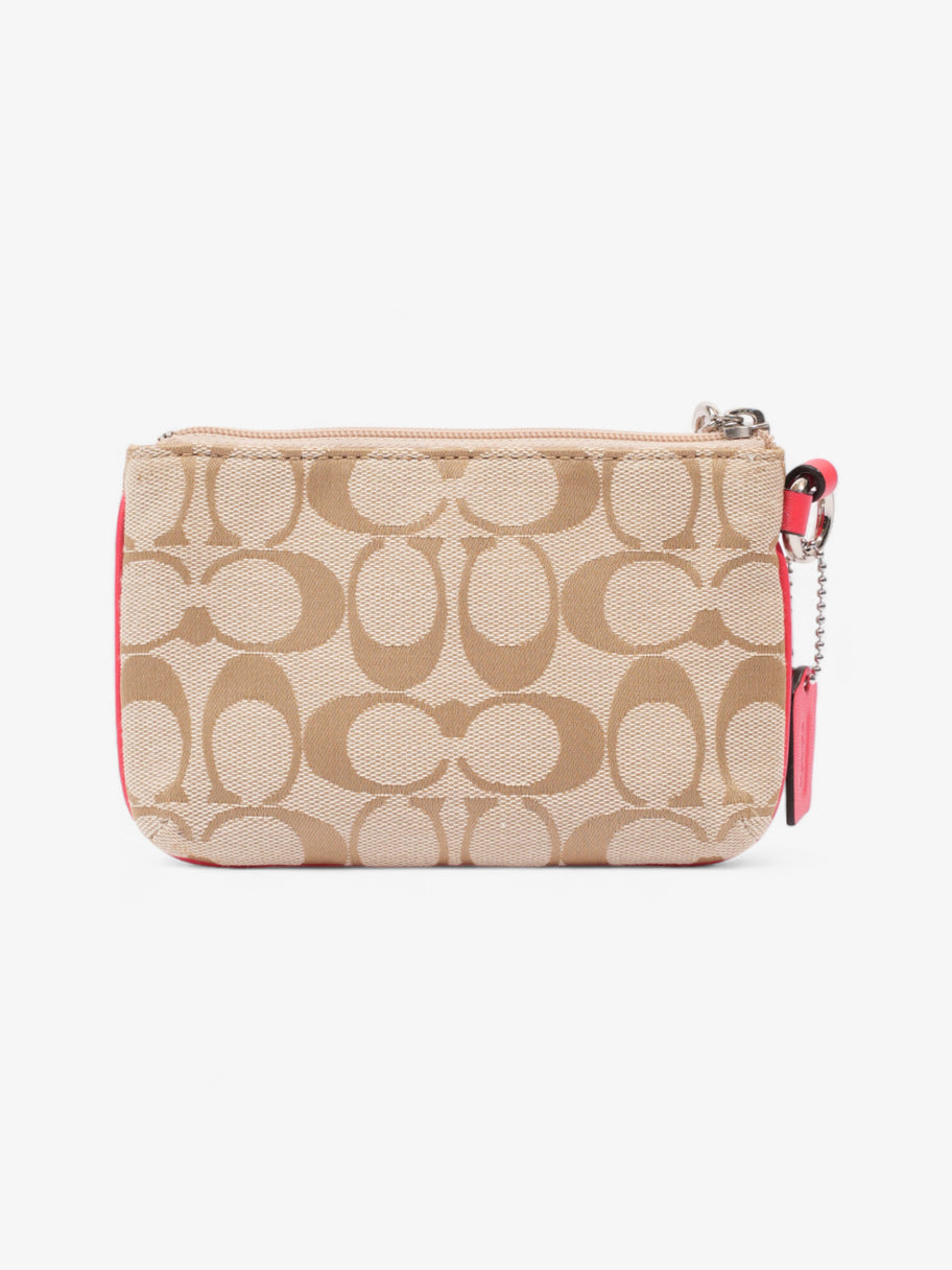 Coach Wristlet Beige Signature / Coral Canvas Small Image 4