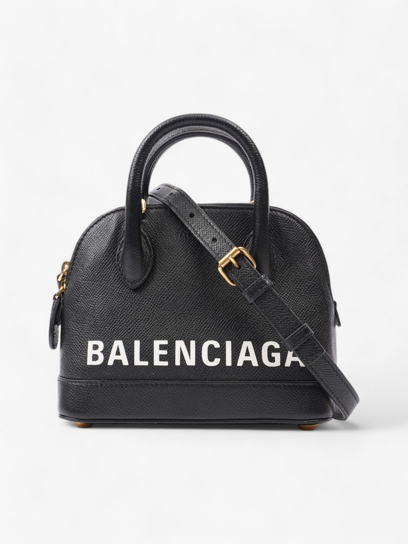  Balenciaga Ville Black / White Calfskin Leather XXS