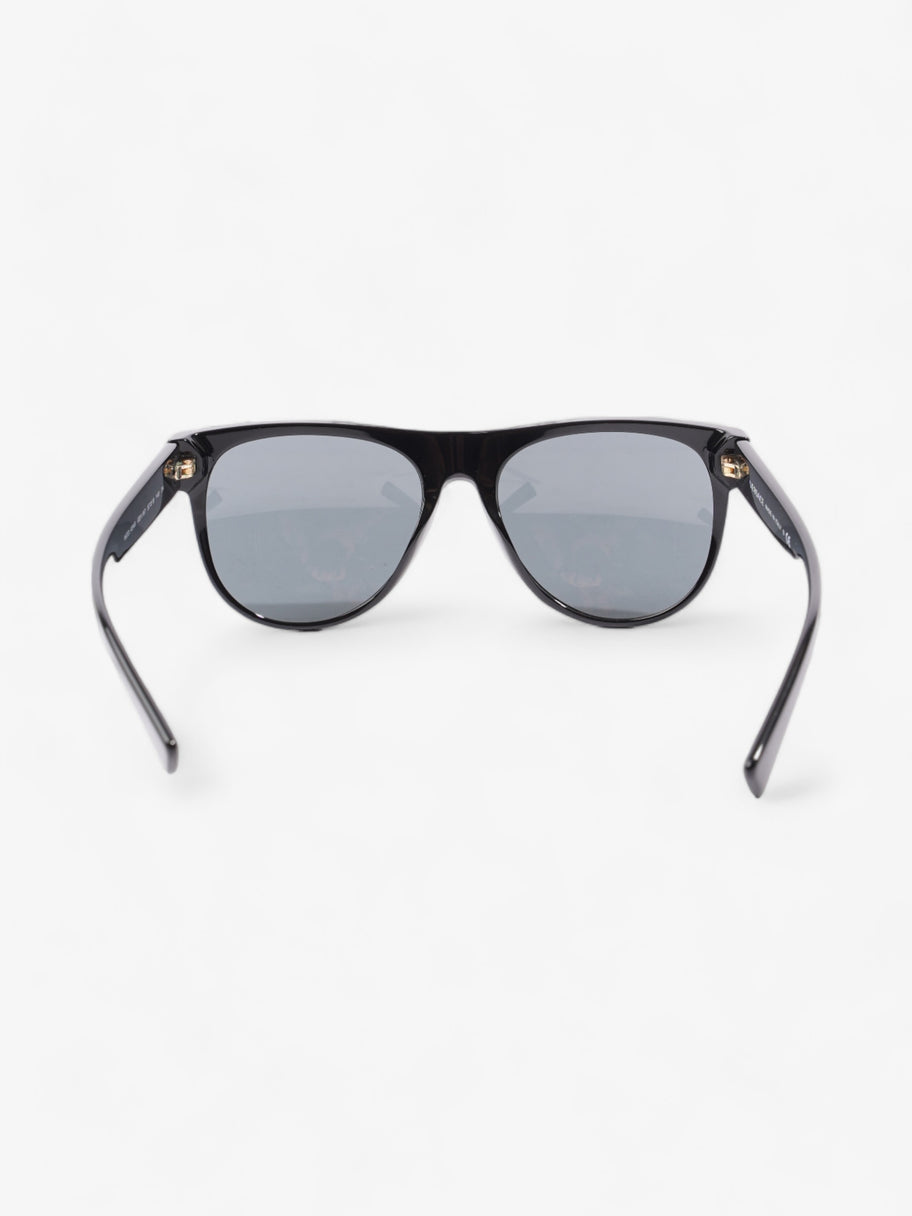 Versace Round Greca Sunglasses Black Acetate 140mm Image 3