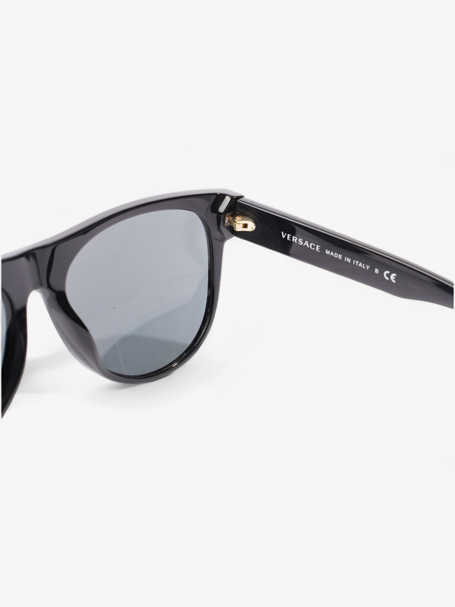 Versace Round Greca Sunglasses Black Acetate 140mm Image 6