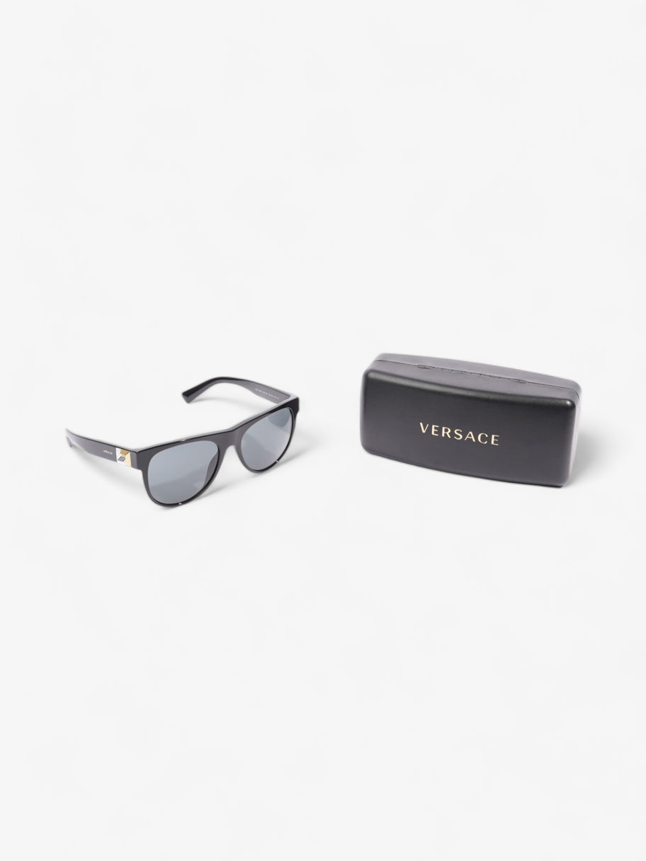 Versace Round Greca Sunglasses Black Acetate 140mm Image 8