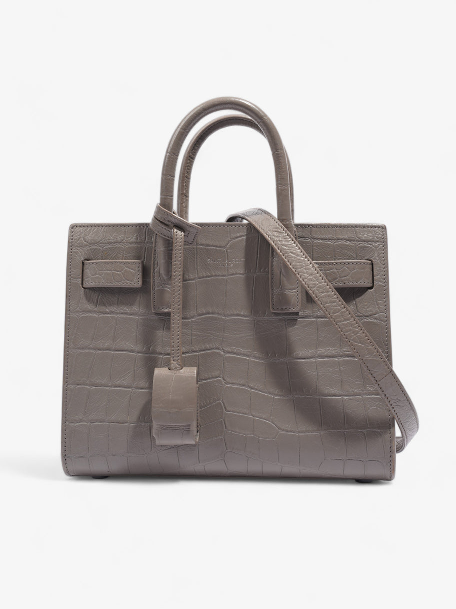 Sac De Jour Grey Croc Embossed Leather Nano Image 1