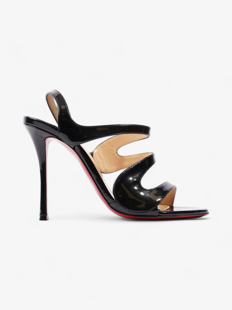  Christian Louboutin Vavazou 100mm Black Patent Leather EU 38 UK 5