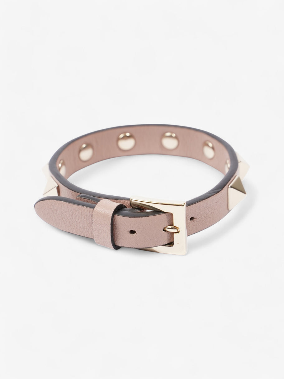 Valentino Rockstud Bracelet Rose Beige / Light Gold Leather Image 3