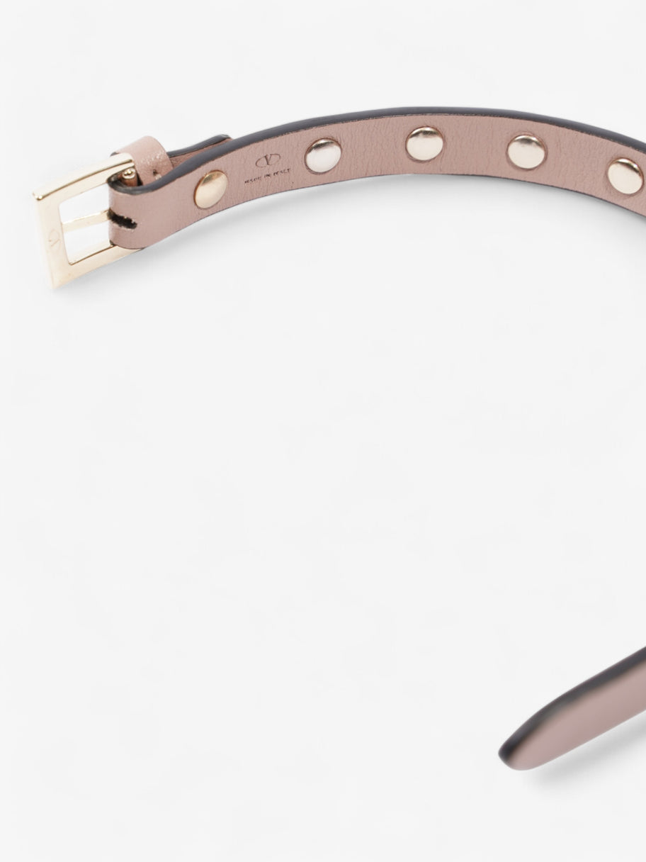 Valentino Rockstud Bracelet Rose Beige / Light Gold Leather Image 5