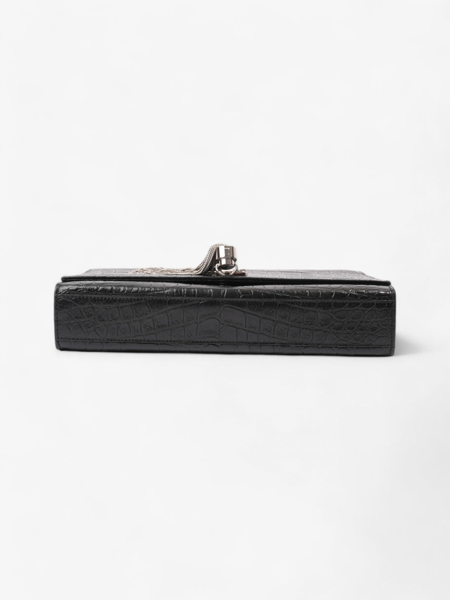 Saint Laurent Kate Tassle Bag Black Embossed Leather Medium Image 6