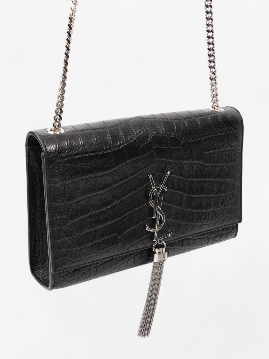 Saint Laurent Kate Tassle Bag Black Embossed Leather Medium Image 7