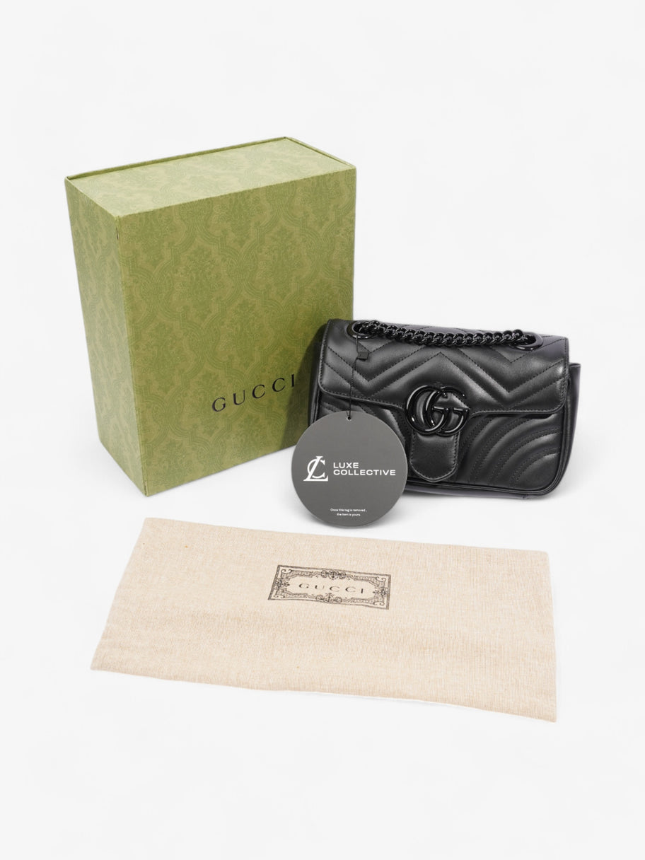 Gucci GG Marmont Black Matelasse Leather Mini Image 9