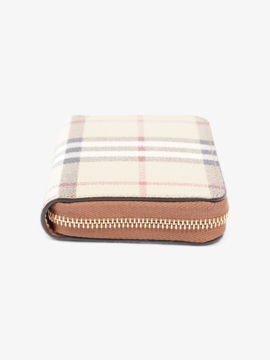 Burberry Small Check Zip Wallet Archive Beige Coated Canvas Image 2