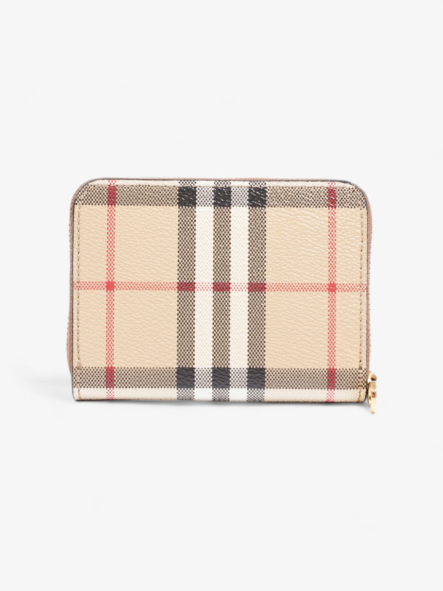 Burberry Small Check Zip Wallet Archive Beige Coated Canvas Image 3