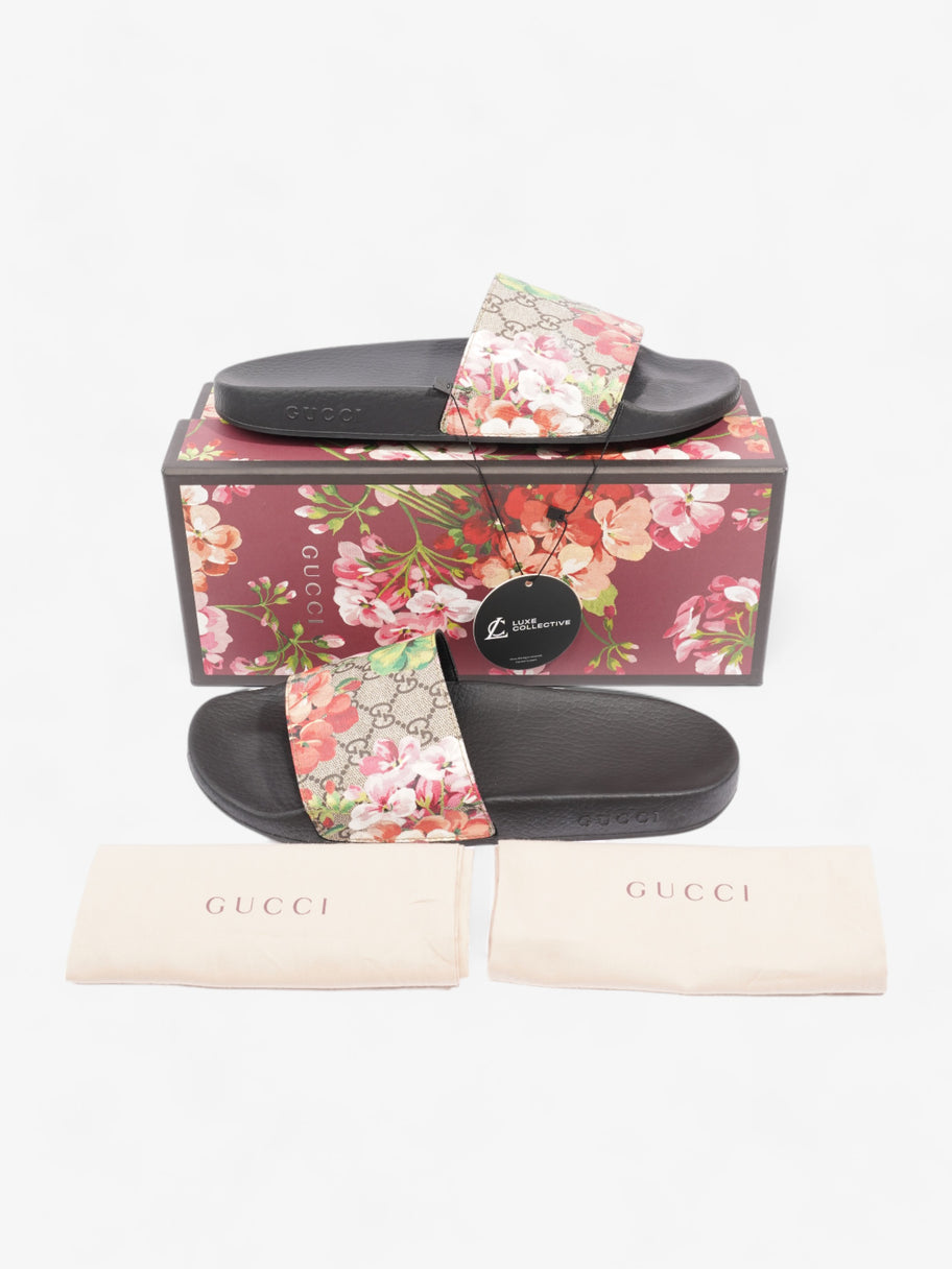 Gucci GG Blooms Slide Sandal Black / GG Supreme Floral Rubber EU 42 UK 9 Image 8