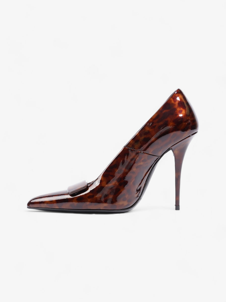 Saint Laurent Tartaruga Heels 100 Brown Patent Leather EU 36 UK 3 Image 3