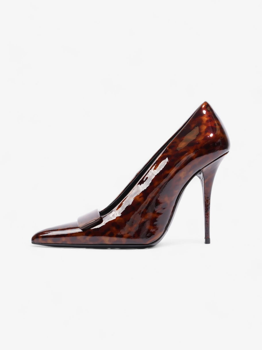 Saint Laurent Tartaruga Heels 100 Brown Patent Leather EU 36 UK 3 Image 5