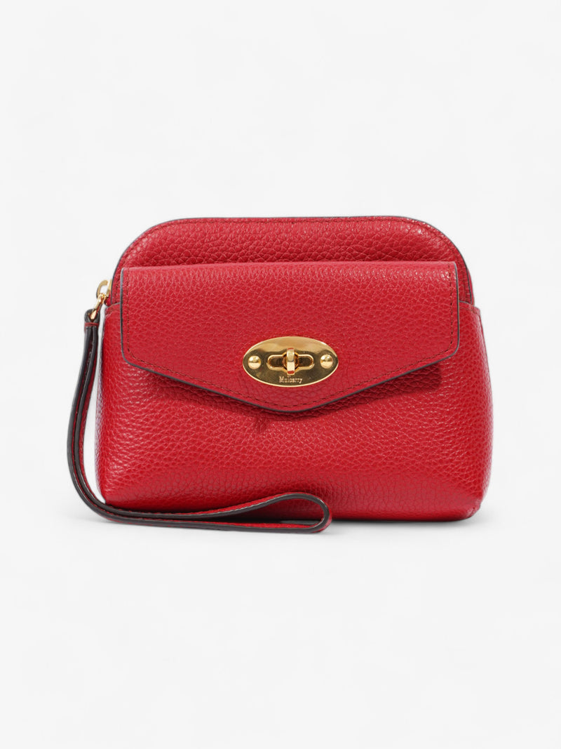  Mulberry Darley Wristlet Red Grained Leather