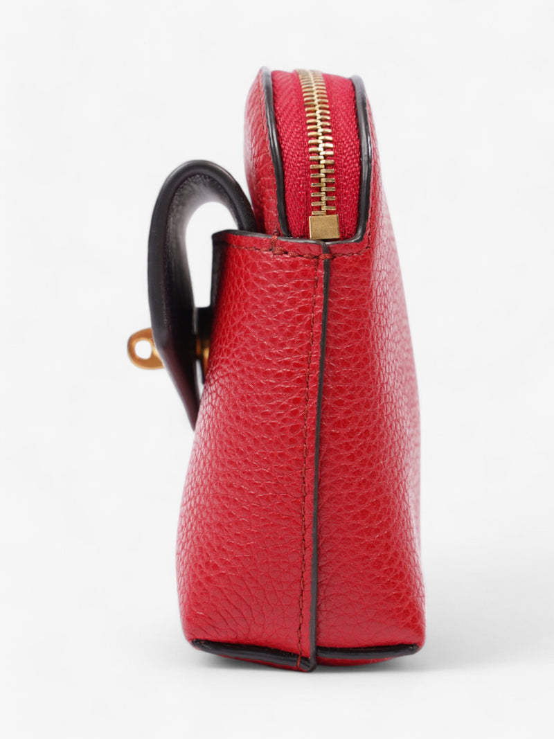  Mulberry Darley Wristlet Red Grained Leather