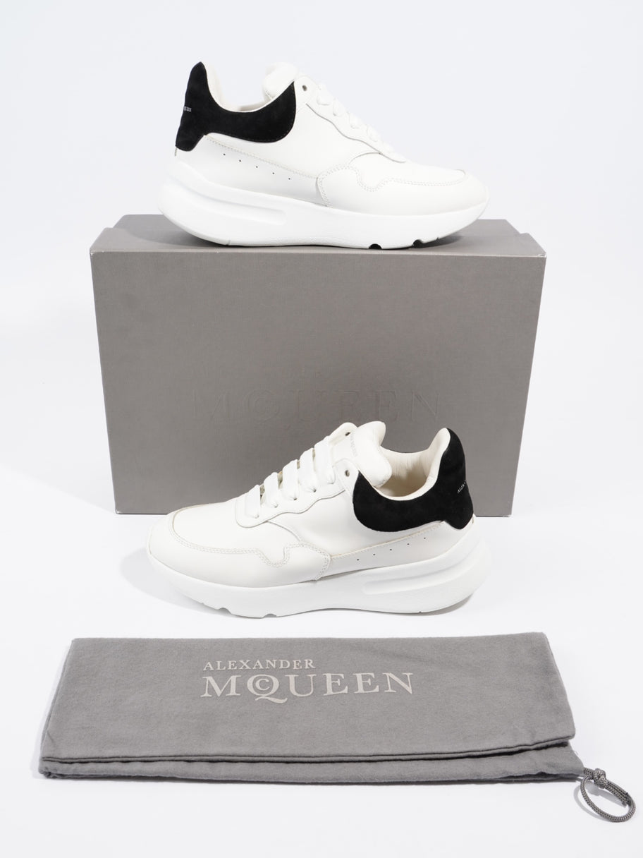 Alexander McQueen Oversized Runner White Black Tab Leather EU 37.5 U Luxe Collective