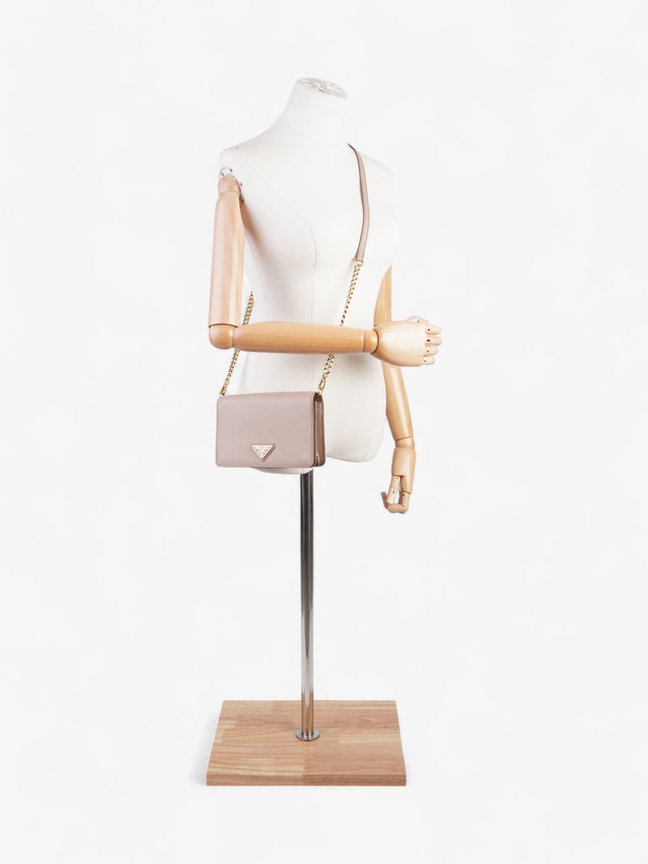 Prada Crossbody Bag Nude Saffiano Leather Image 2