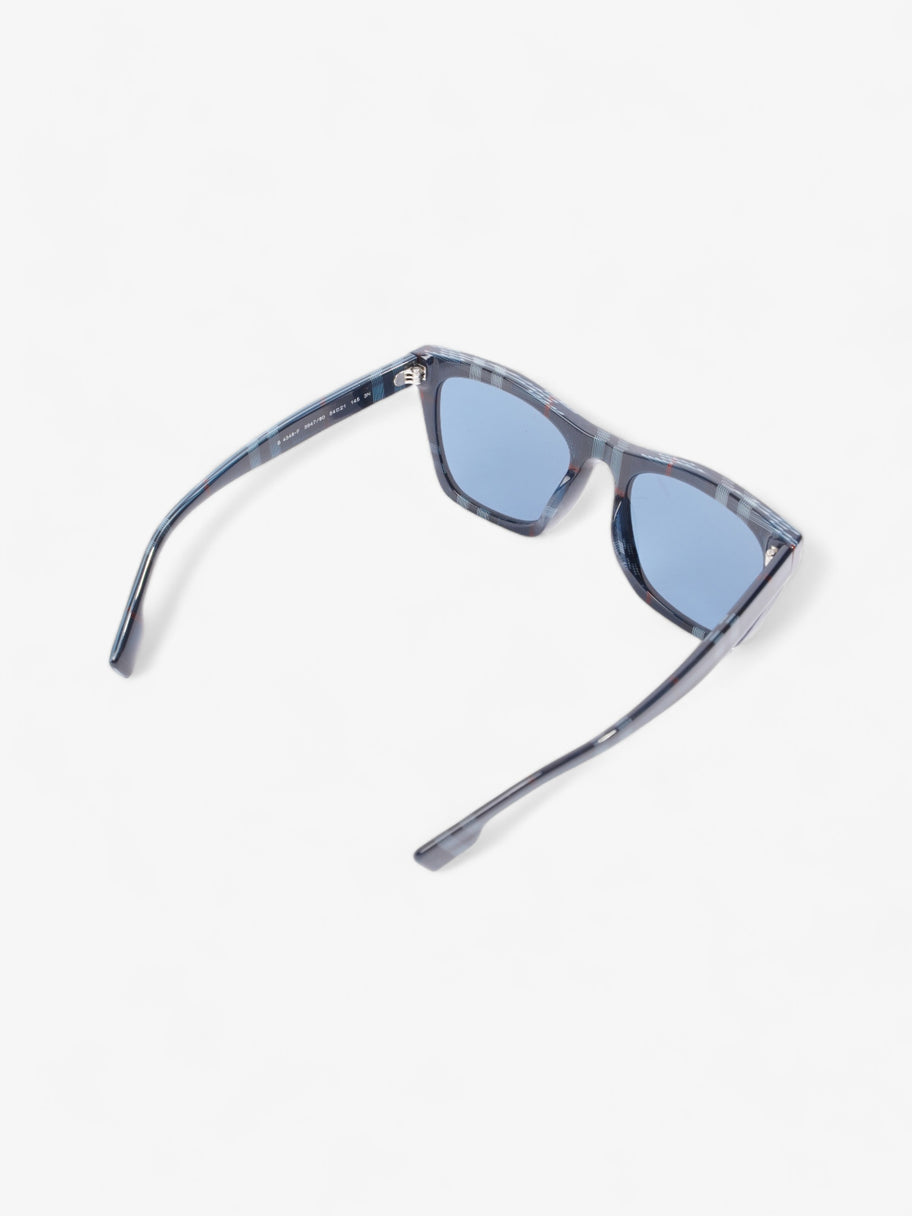 Burberry Cooper Sunglasses Blue Check Acetate 145mm Image 6