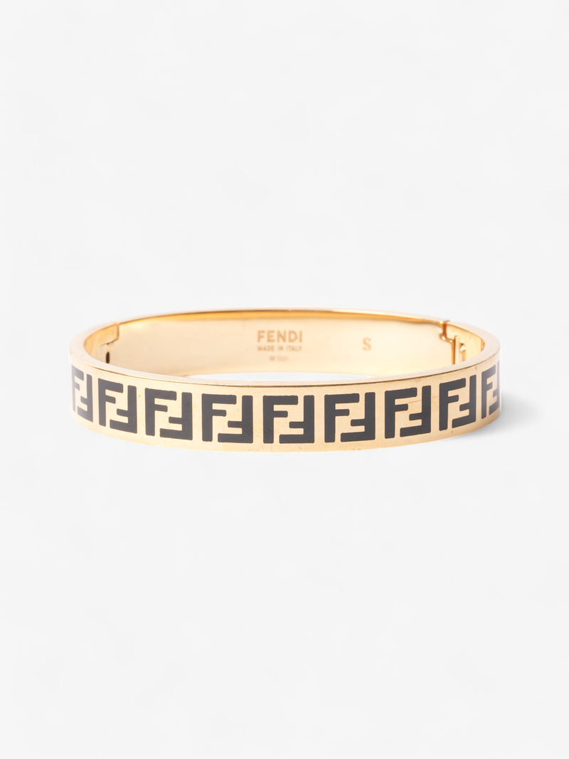  Fendi Forever Fendi Bracelet Gold / Black Base Metal Small (Circumference - 14-16cm)