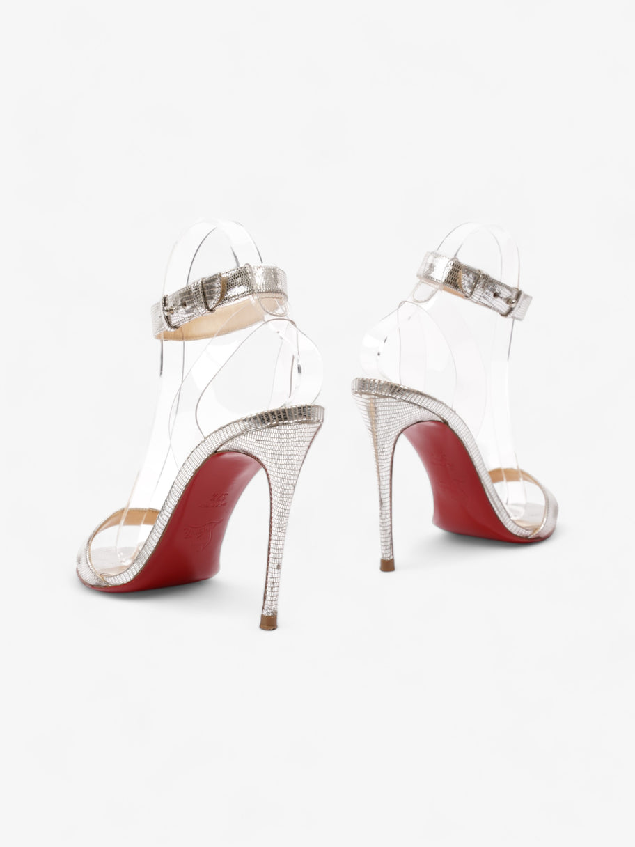 Christian Louboutin Jonatina 110mm Silver Leather EU 37.5 UK 4.5 Image 10