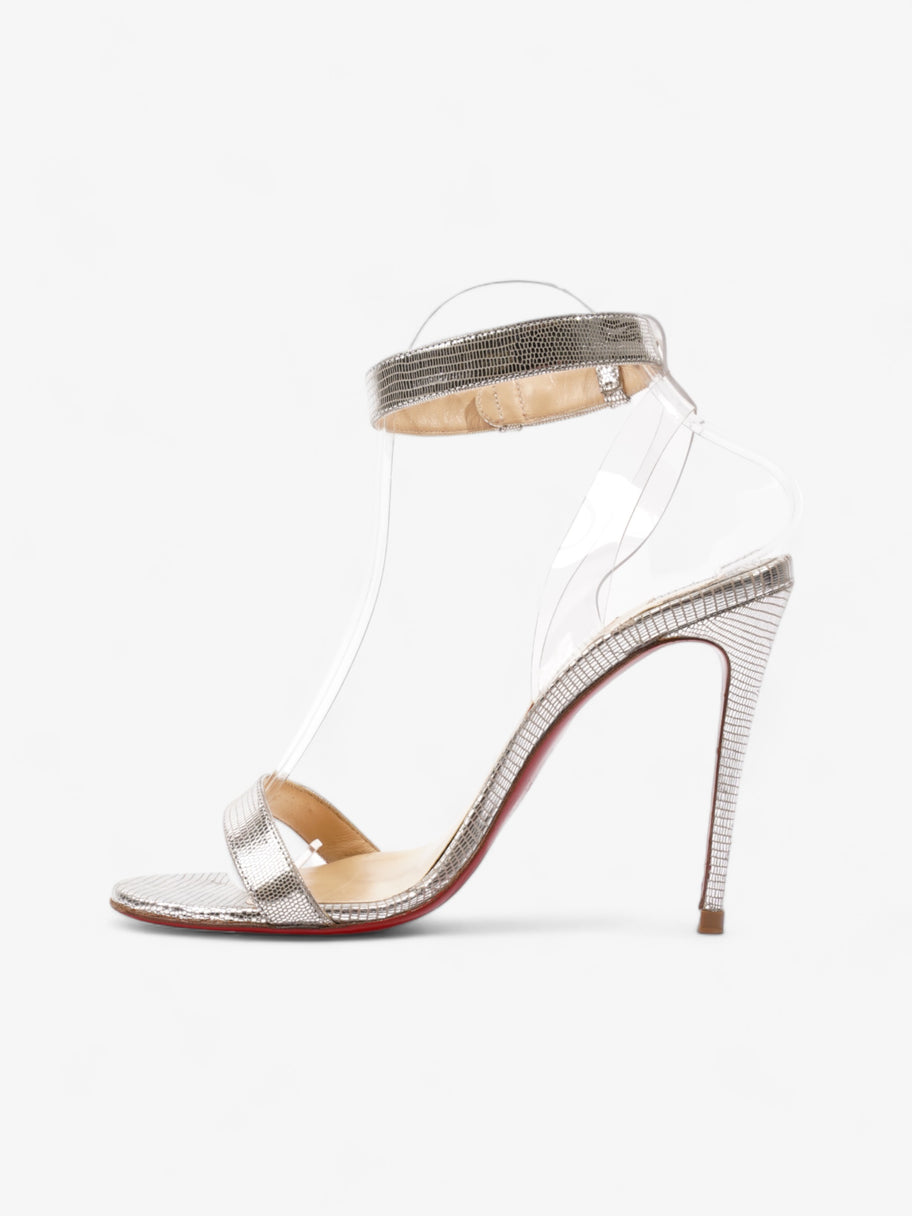 Christian Louboutin Jonatina 110mm Silver Leather EU 37.5 UK 4.5 Image 3