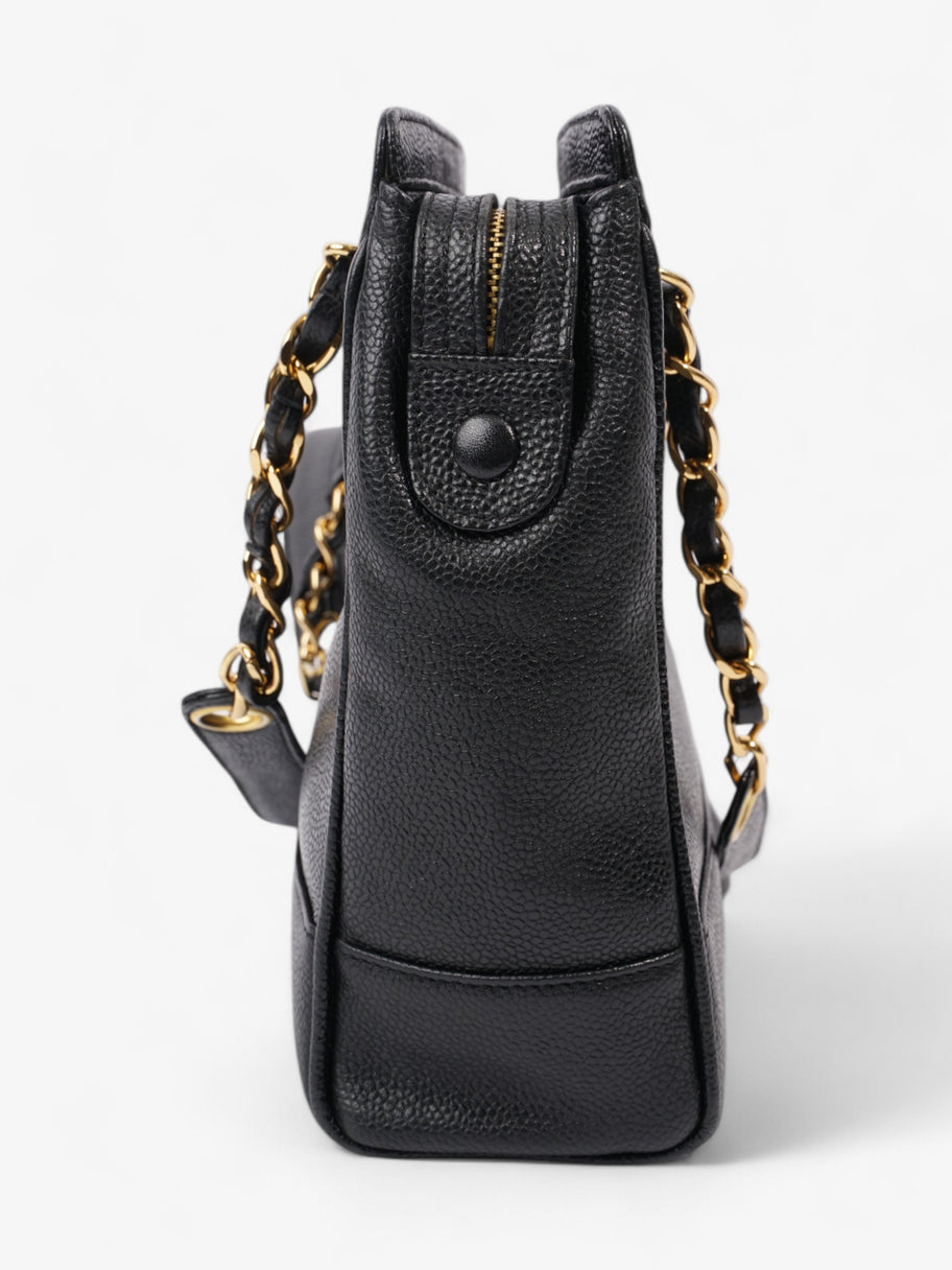 Chanel Vintage CC Tote Black Caviar Leather Image 5