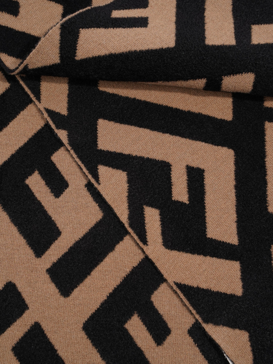 Fendi FF Scarf Brown  / Black Wool Image 2