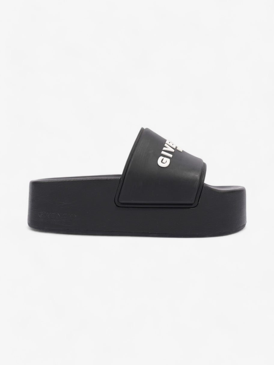 Givenchy Platform Slide Sandals Black / White Rubber EU 38 UK 5 Image 1