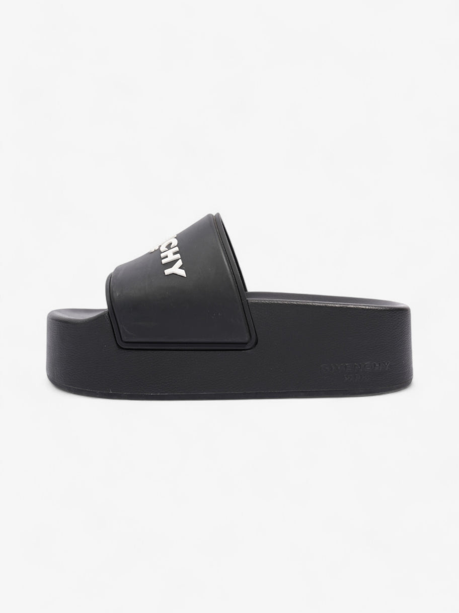 Givenchy Platform Slide Sandals Black / White Rubber EU 38 UK 5 Image 5