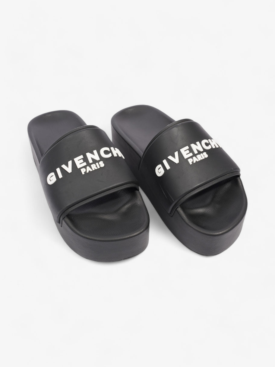 Givenchy Platform Slide Sandals Black / White Rubber EU 38 UK 5 Image 8