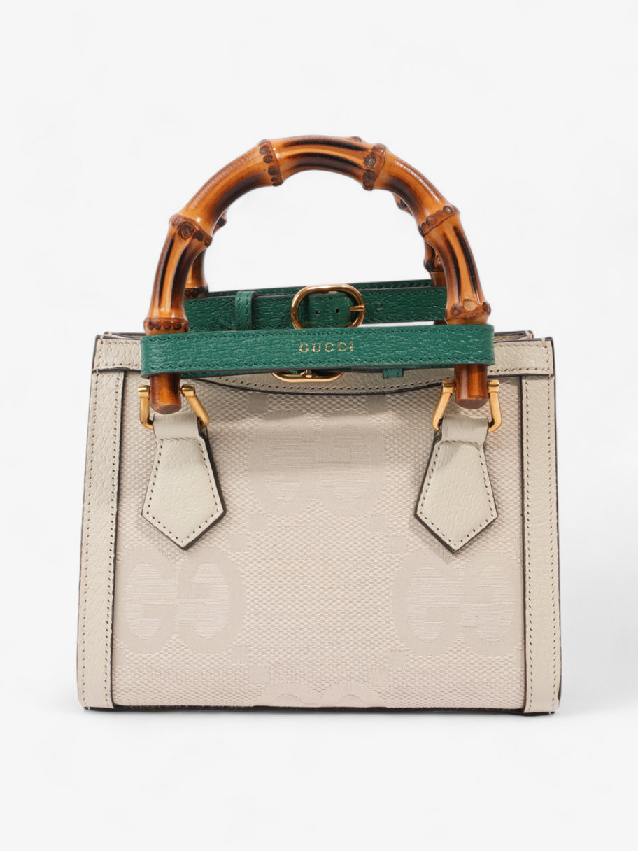 Gucci Diana Tote White / Brown Canvas Mini Image 4