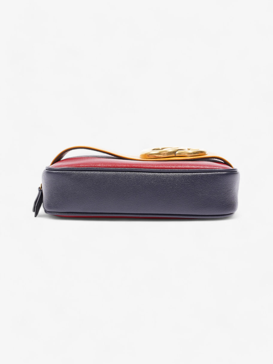 Gucci New Sakai Dahlia Cherry Red / Yellow / Blue Leather Image 5