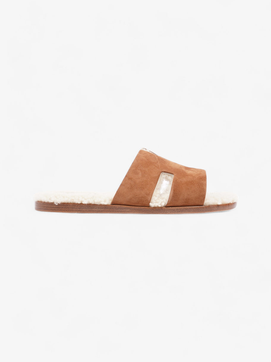 Hermes Izmir Sandals Brown Suede EU 45 UK 11 Image 1