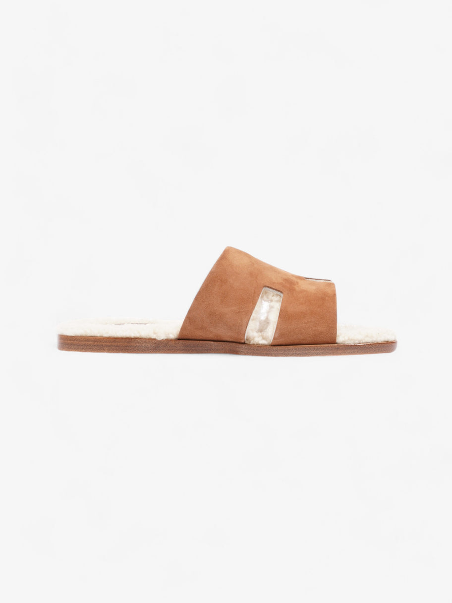 Hermes Izmir Sandals Brown Suede EU 45 UK 11 Image 4