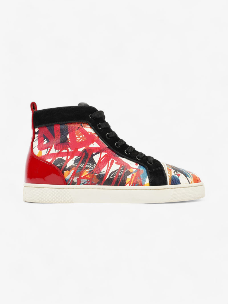  Louis Flat High-top Multicolour / White / Red Leather EU 39.5 UK 6.5