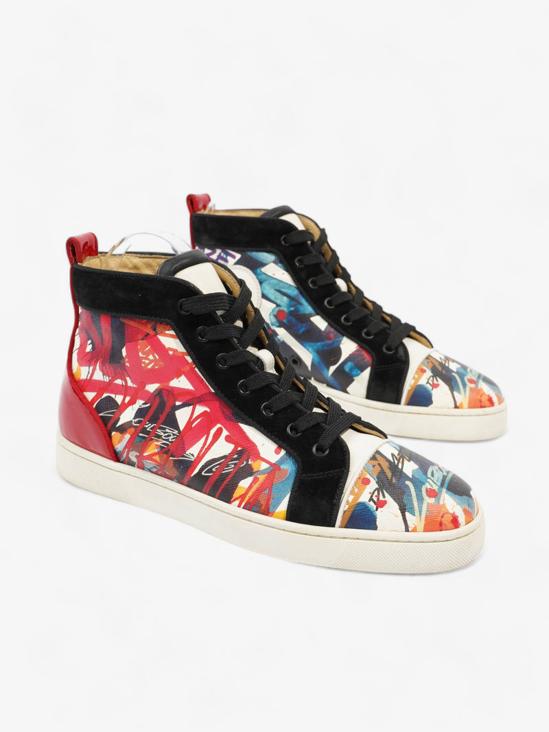  Louis Flat High-top Multicolour / White / Red Leather EU 39.5 UK 6.5