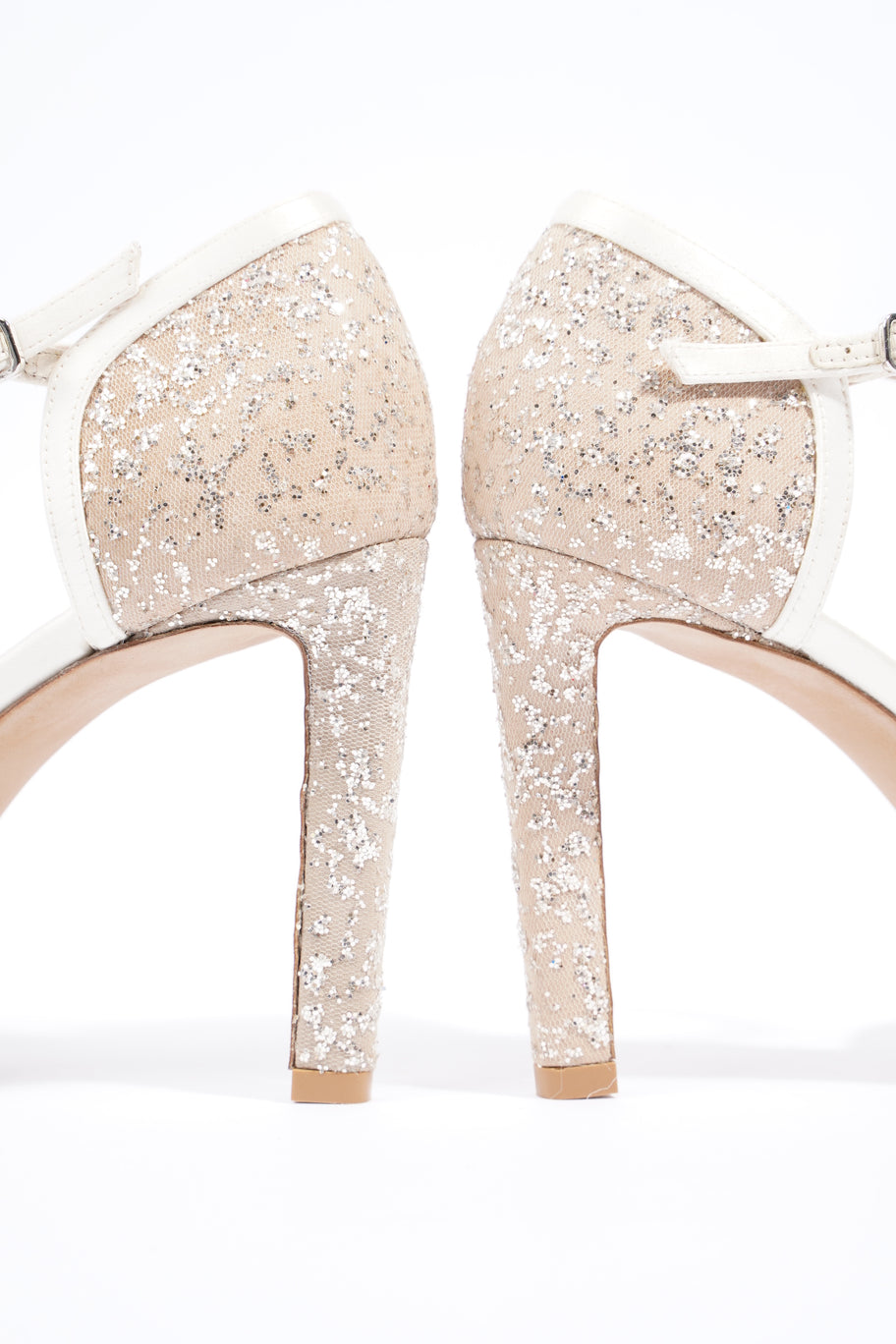 Bridal Heels 100 White / Silver Sequins Lace EU 36.5 UK 3.5 Image 9