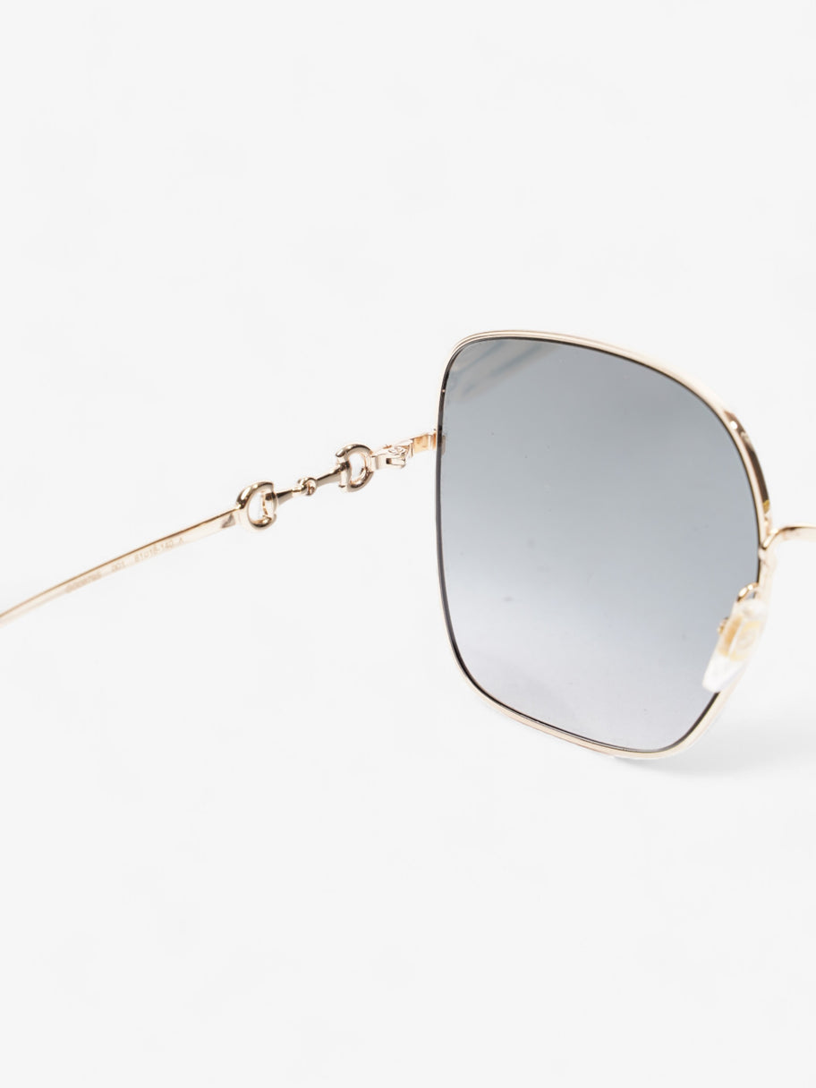 Gucci Square Framed Sunglasses Gold Acetate 140mm Image 5