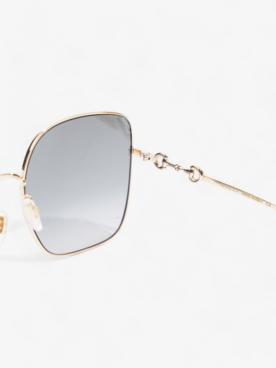 Gucci Square Framed Sunglasses Gold Acetate 140mm Image 6