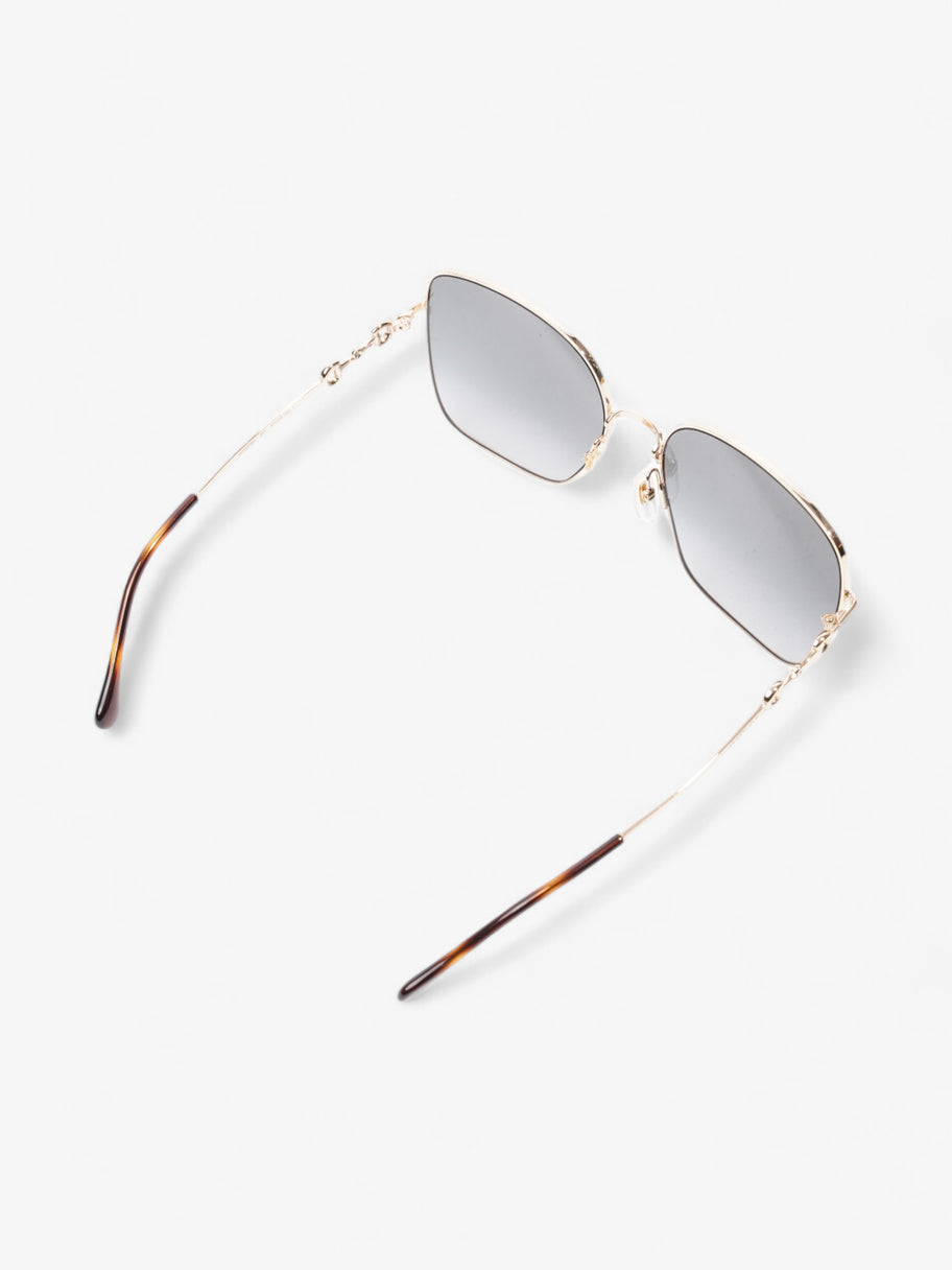 Gucci Square Framed Sunglasses Gold Acetate 140mm Image 7