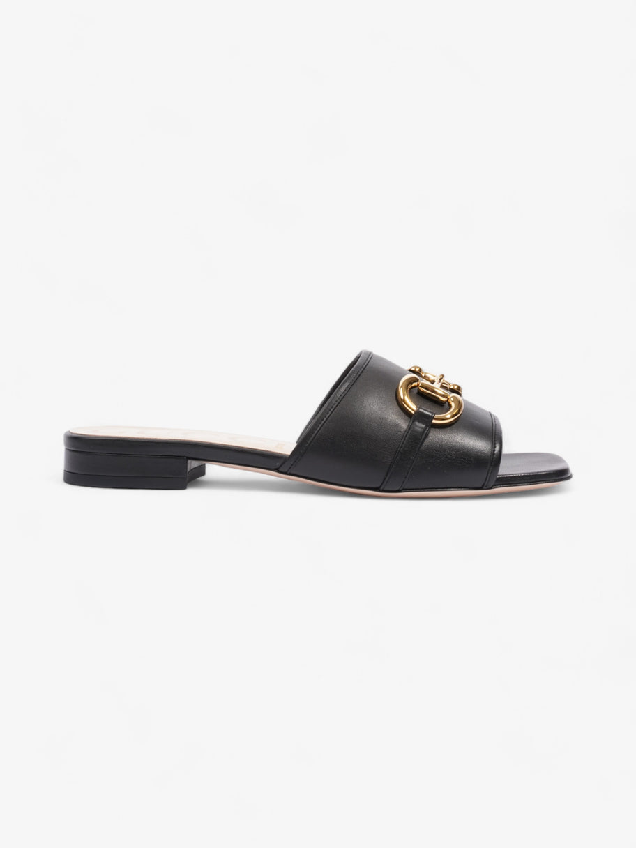 Gucci Horsebit Slides Black / Gold Leather EU 39 UK 6 Image 1